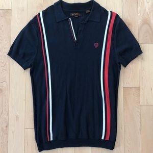 Ben Sherman Knit Polo Shirt, Large